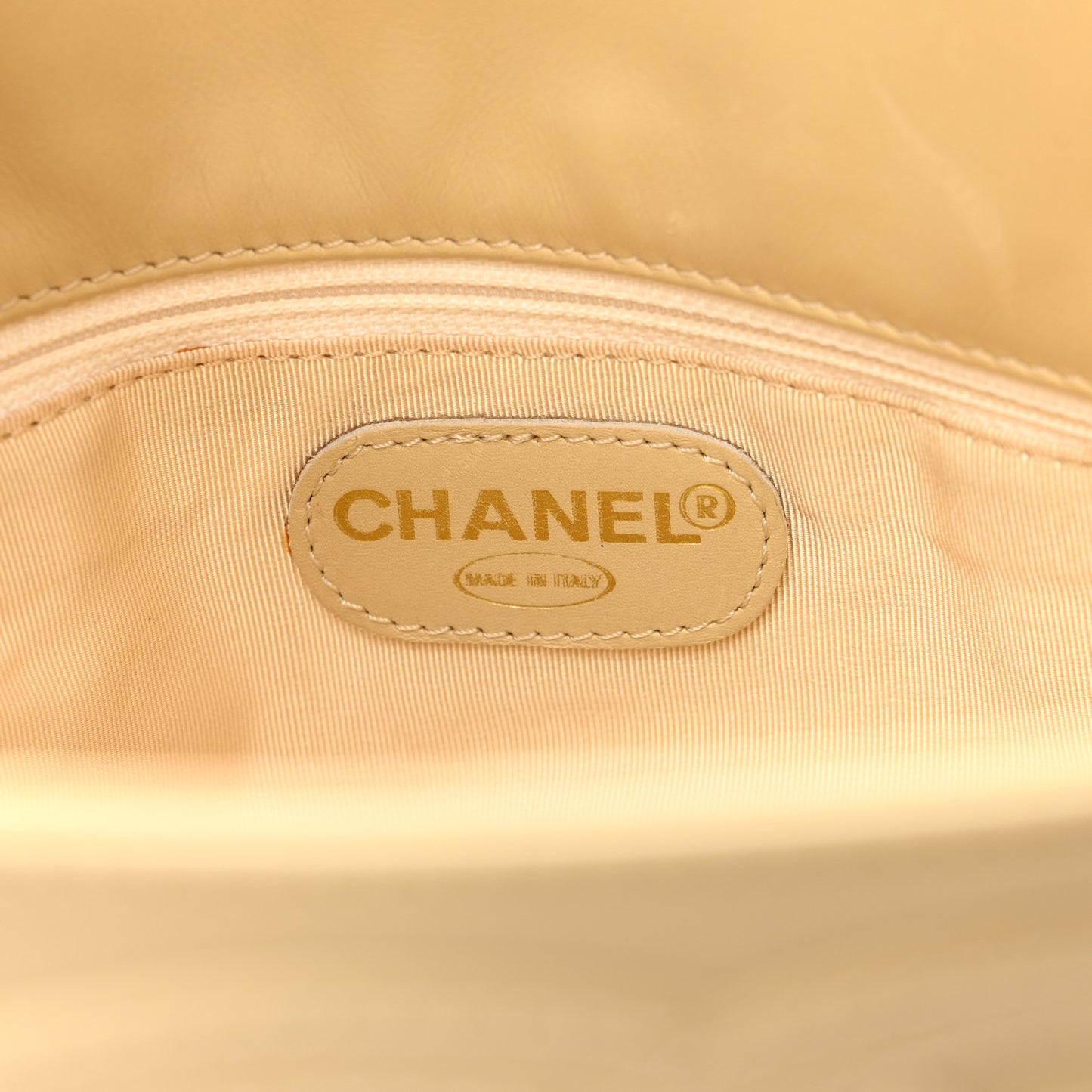 Calfskin CC Tote Beige