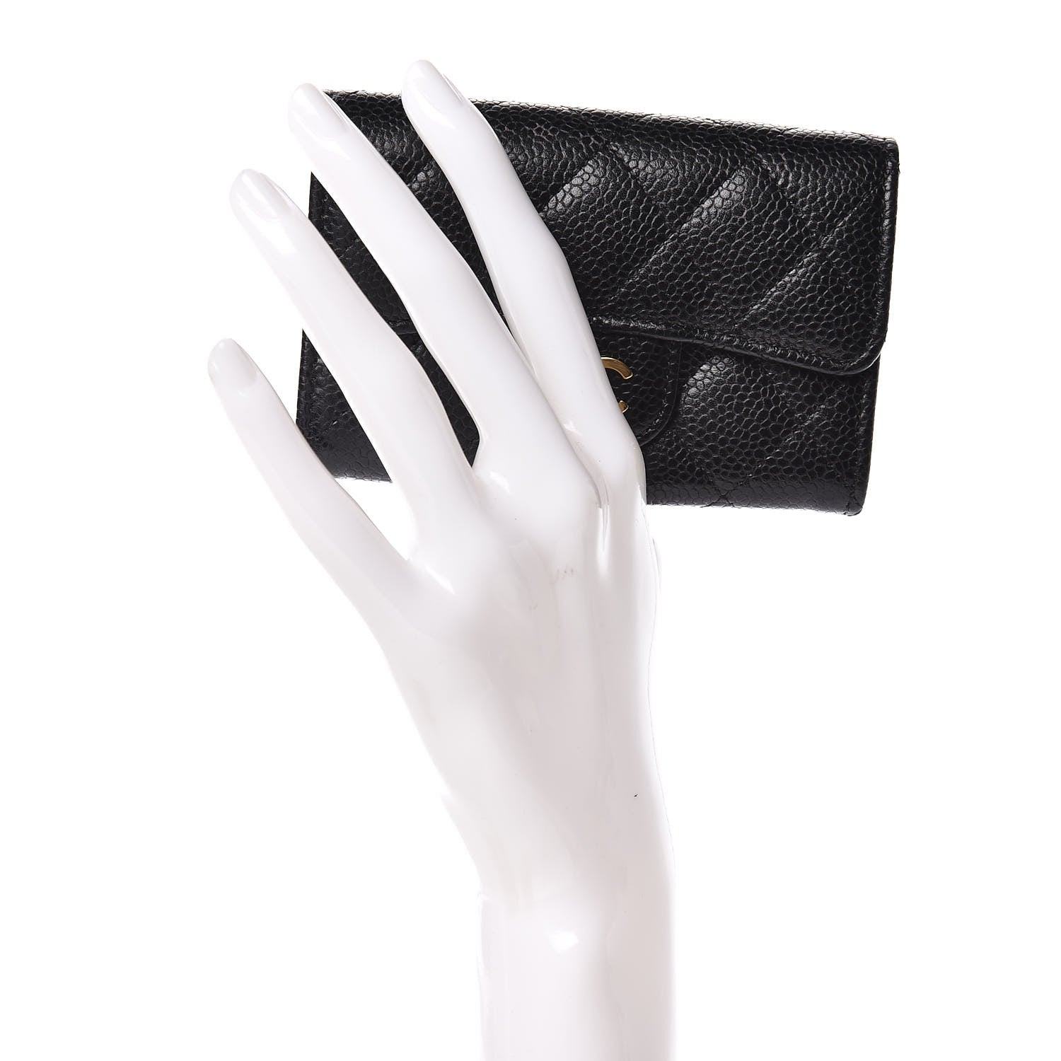 Chanel Caviar Quilted Flap Card Holder Black 2 of 8