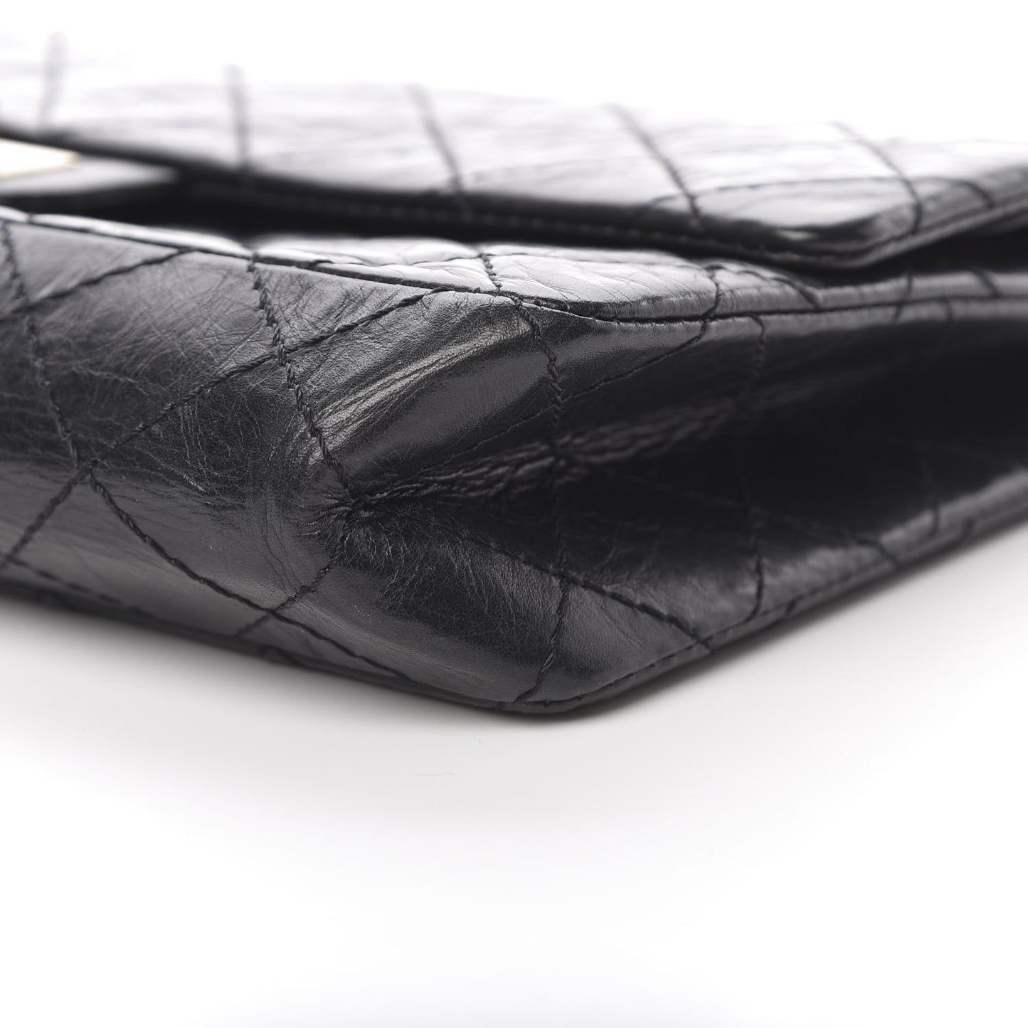 Aged Calfskin Quilted 2.55 Reissue 226 Flap Black