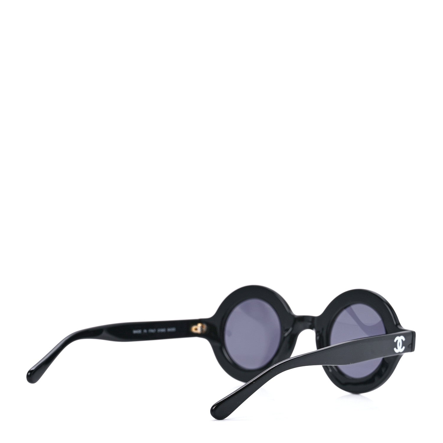 Chanel Round 01945 94305 Sunglasses Black White 4 of 6