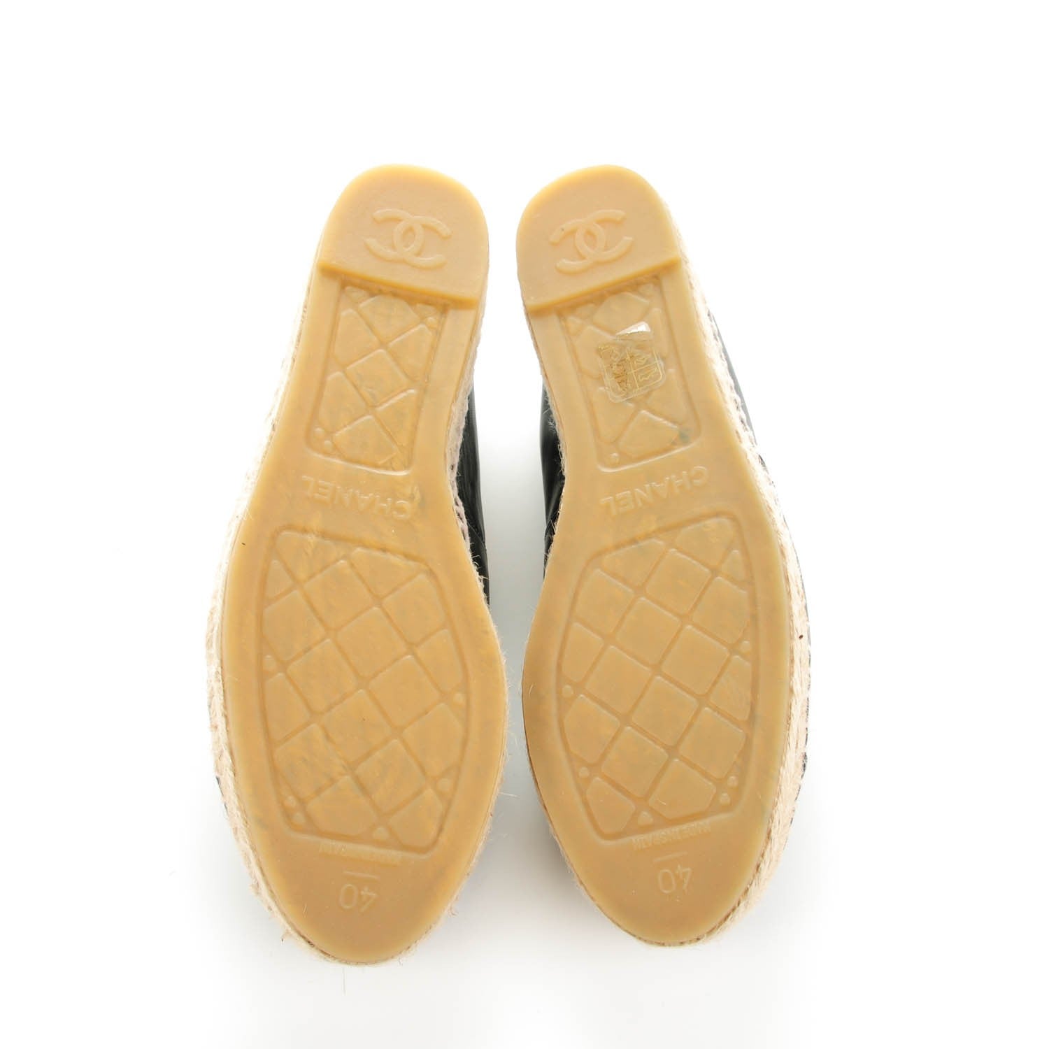 Chanel Lambskin CC Espadrilles 40 Black 5 of 9