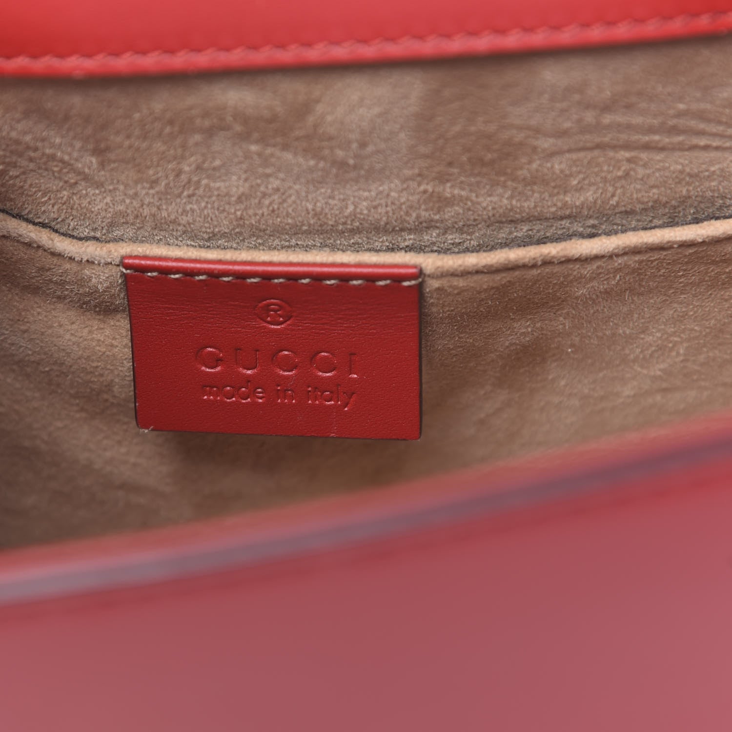 Gucci Calfskin Mini Sylvie Top Handle Bag Hibiscus Red 6 of 12