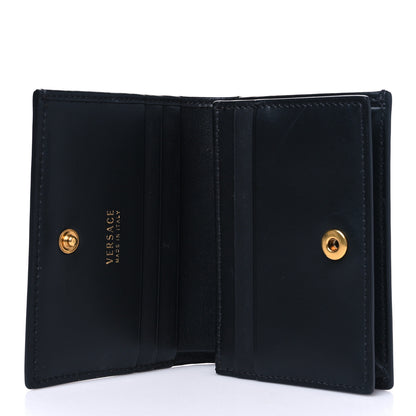 Versace Calfskin Medusa Barocco Rodeo Print Card Holder Wallet Black Multicolor 5 of 8