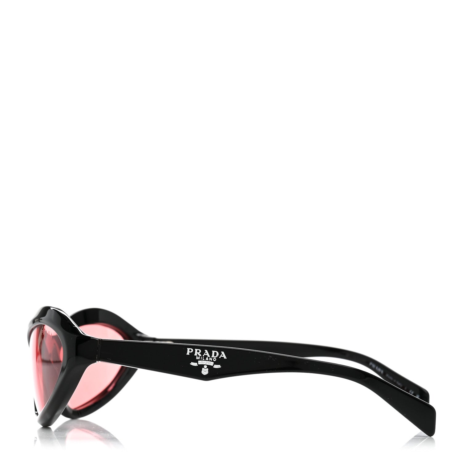 Prada Acetate Oval Sunglasses SPR A20 Black 3 of 9