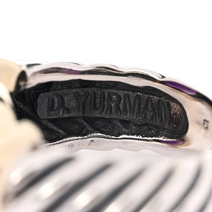 David Yurman Sterling Silver 14K Yellow Gold Amethyst Noblesse Ring 51 5.75 5 of 6
