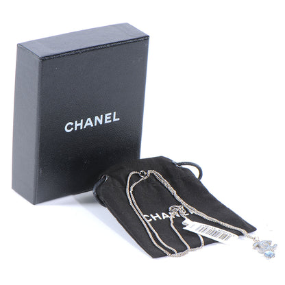 Chanel Enamel CC Necklace Light Grey 4 of 4