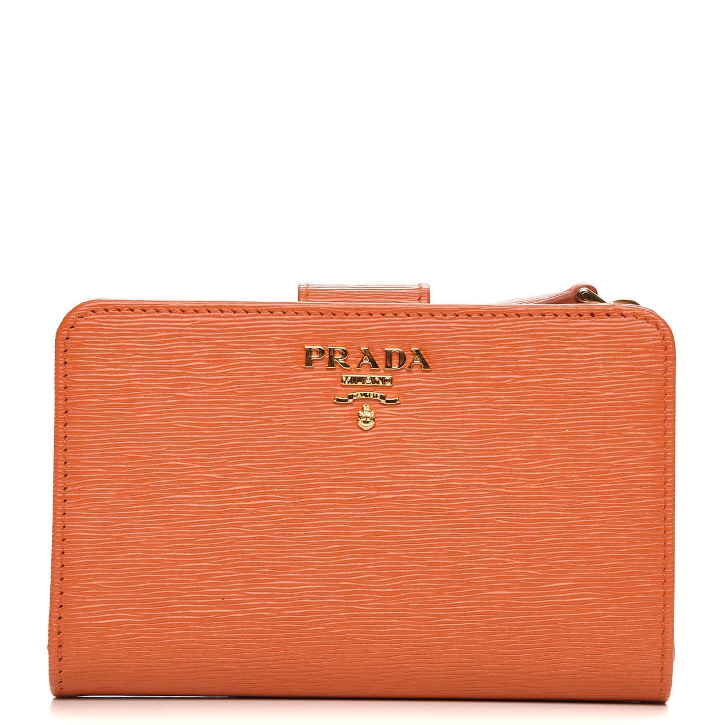 Vitello Move Metal Compact Wallet Papaya