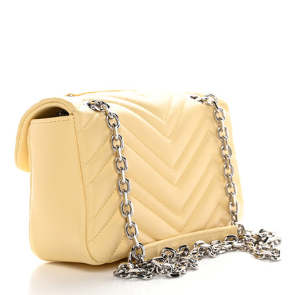Gucci Lambskin Matelasse Small GG Marmont Shoulder Bag Yellow 3 of 10