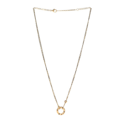 Cartier 18K Yellow Gold 2 Diamond LOVE Necklace 3 of 7