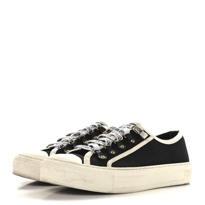 Christian Dior Canvas Walk'N'Dior Low Top Sneakers 37.5 Black 4 of 9