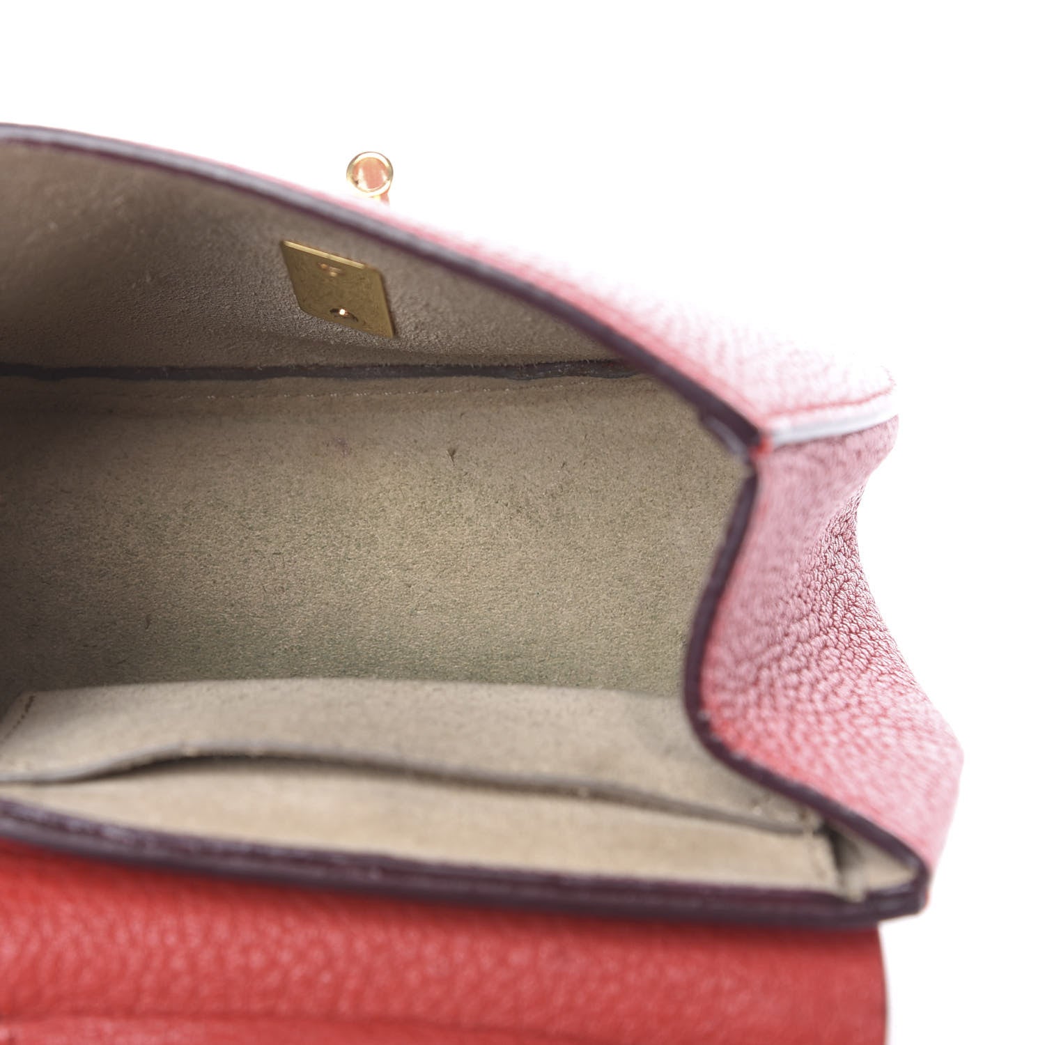 Chloe Grained Lambskin Nano Drew Shoulder Bag Plaid Red 5 of 14