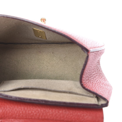 Chloe Grained Lambskin Nano Drew Shoulder Bag Plaid Red 5 of 14