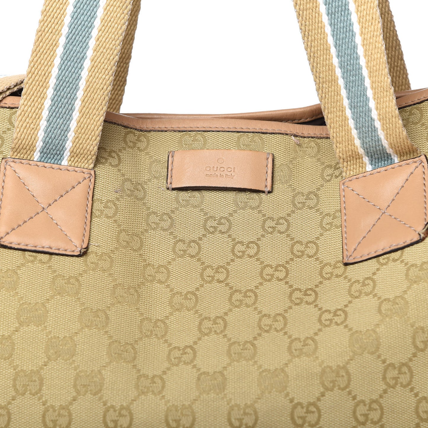 Monogram Travel Bag Beige Blue