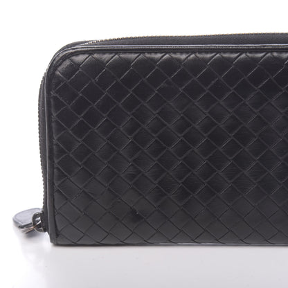 Bottega Veneta Nappa Intrecciato Zip Around Wallet Black 8 of 13