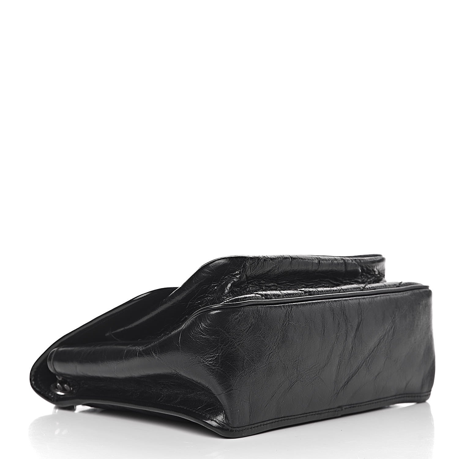 Saint Laurent Crinkled Calfskin Matelasse Monogram Medium Niki Chain Satchel Black 4 of 10