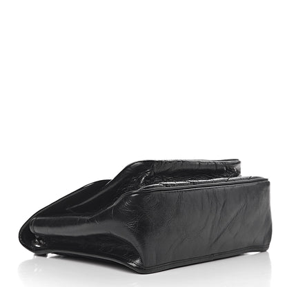 Saint Laurent Crinkled Calfskin Matelasse Monogram Medium Niki Chain Satchel Black 4 of 10