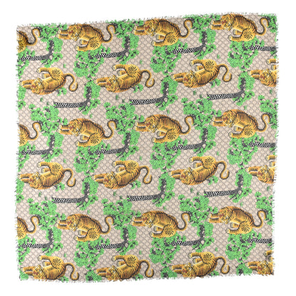 Gucci Modal Silk GG Supreme Bengal Tiger Shawl 1 of 3
