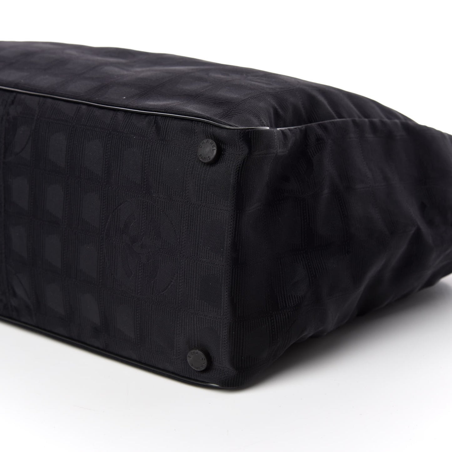 Nylon Large Travel Tote Black