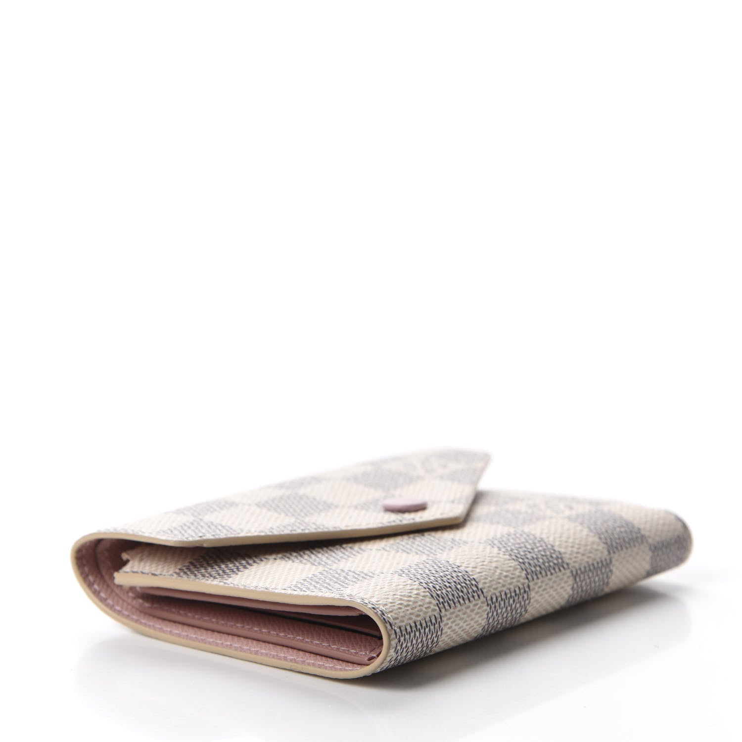 Louis Vuitton Damier Azur Victorine Wallet Rose Ballerine 4 of 8
