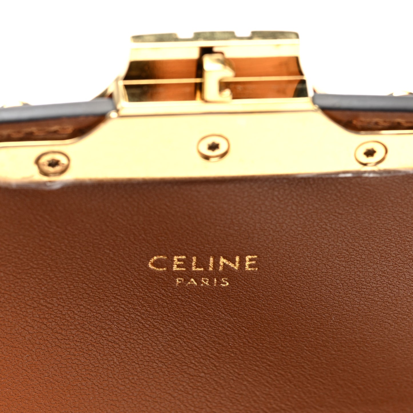 Textile Calfskin Teen Triomphe Bag Natural Tan