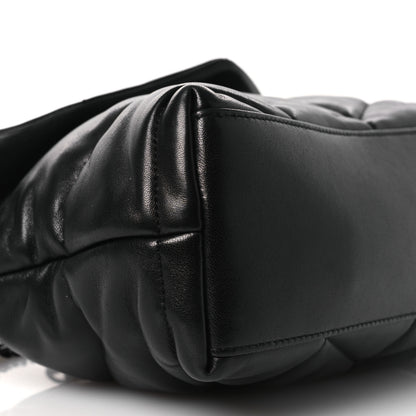Saint Laurent Lambskin Quilted Toy Loulou Puffer Monogram Monochrome Chain Satchel Black 19 of 23