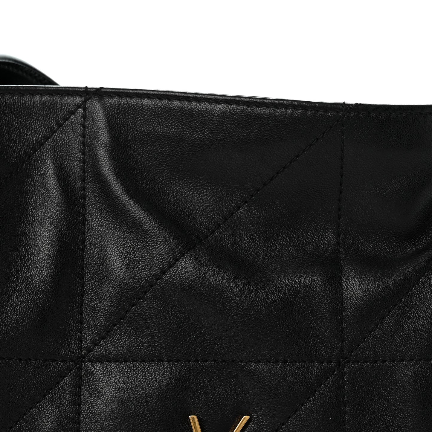 Lambskin Matelasse Monogram Medium Jamie Shoulder Pouch Bag Black