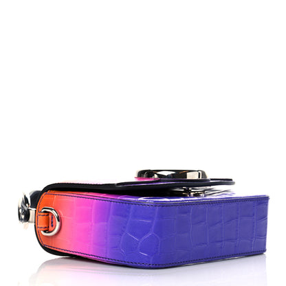 Chloe Calfskin Crocodile Embossed Mini C Double Carry Ombre Pink 4 of 10