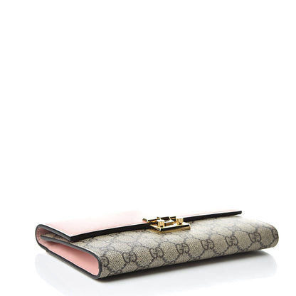 Gucci GG Supreme Monogram Calfskin Padlock Clutch Beige Perfect Pink 4 of 8