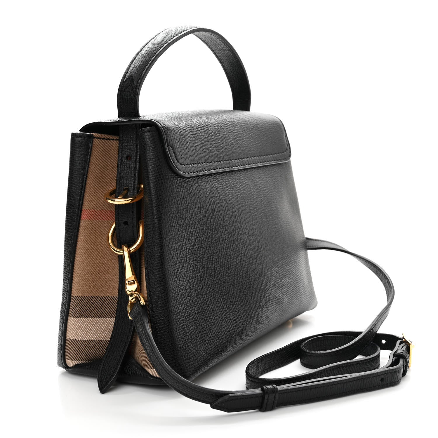Burberry Derby Calfskin House Check Small Camberley Black 3 of 14