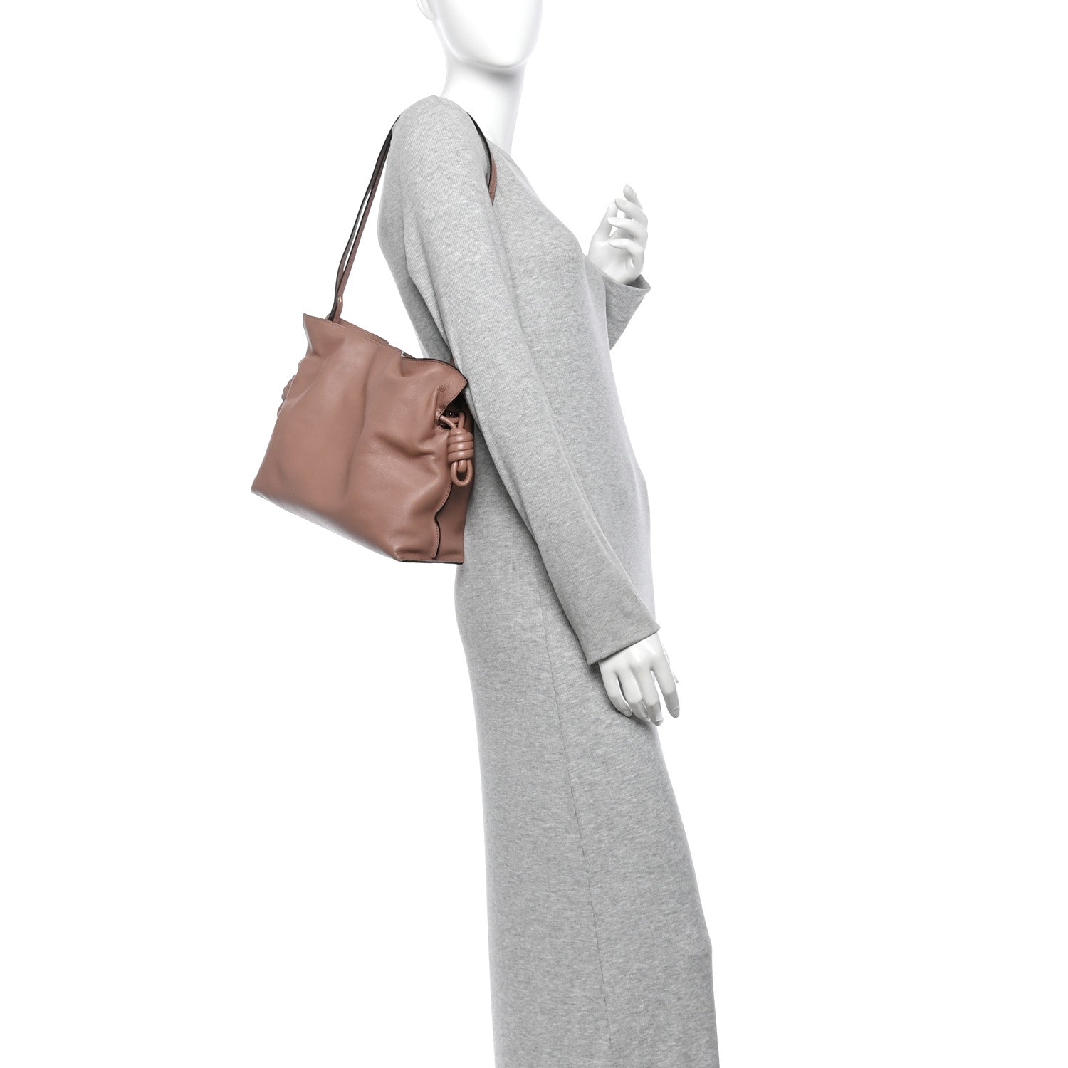 Loewe Nappa Flamenco Knot Clutch Blush 2 of 10