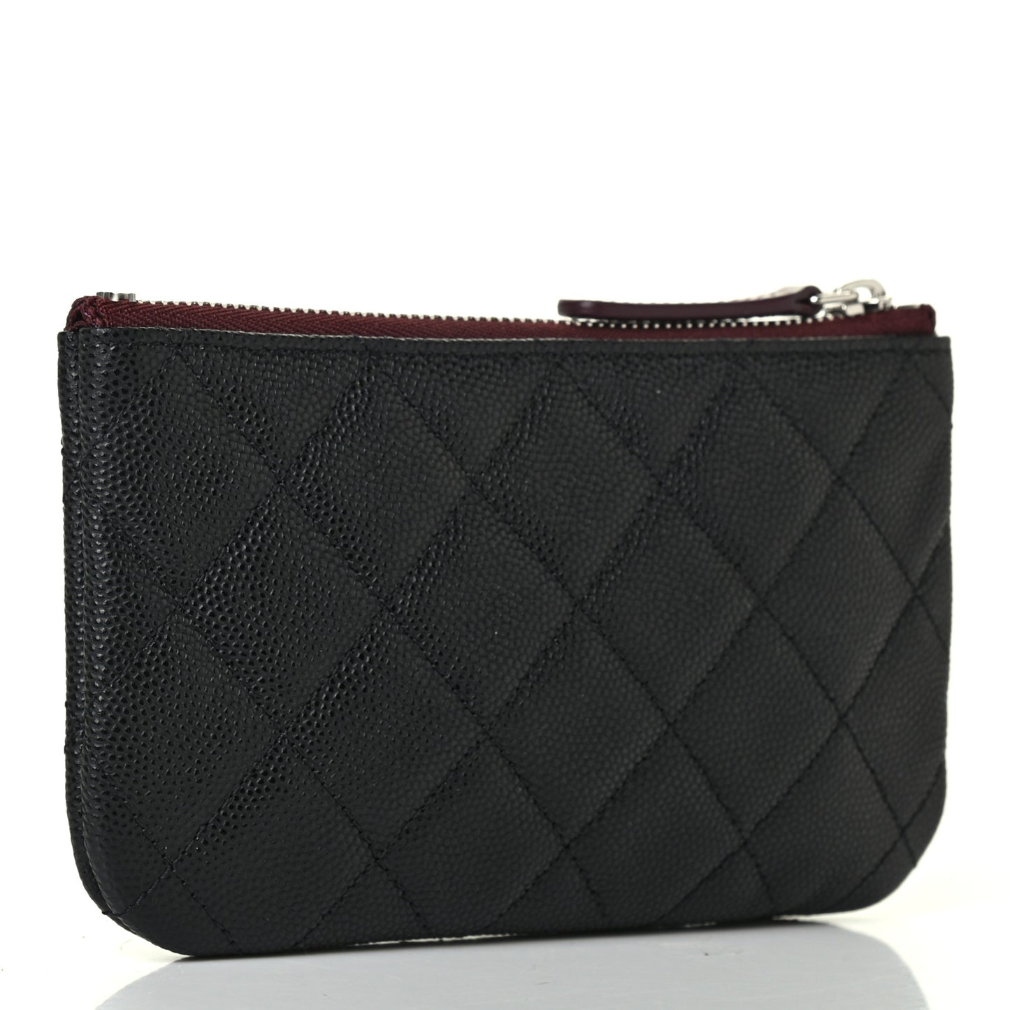 Caviar Quilted Small Cosmetic Case Black