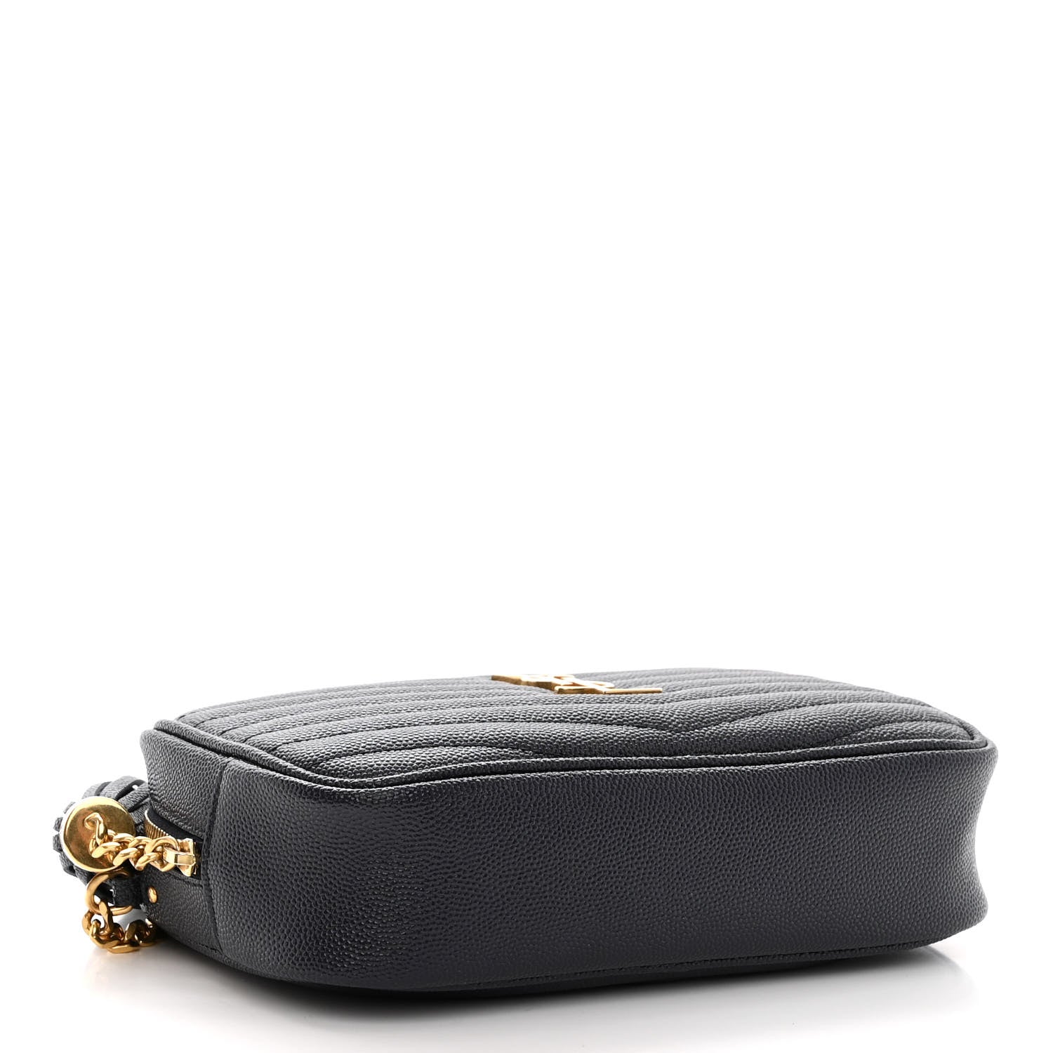 Saint Laurent Grain De Poudre Matelasse Monogram Mini Lou Camera Bag Deep Marine 4 of 11