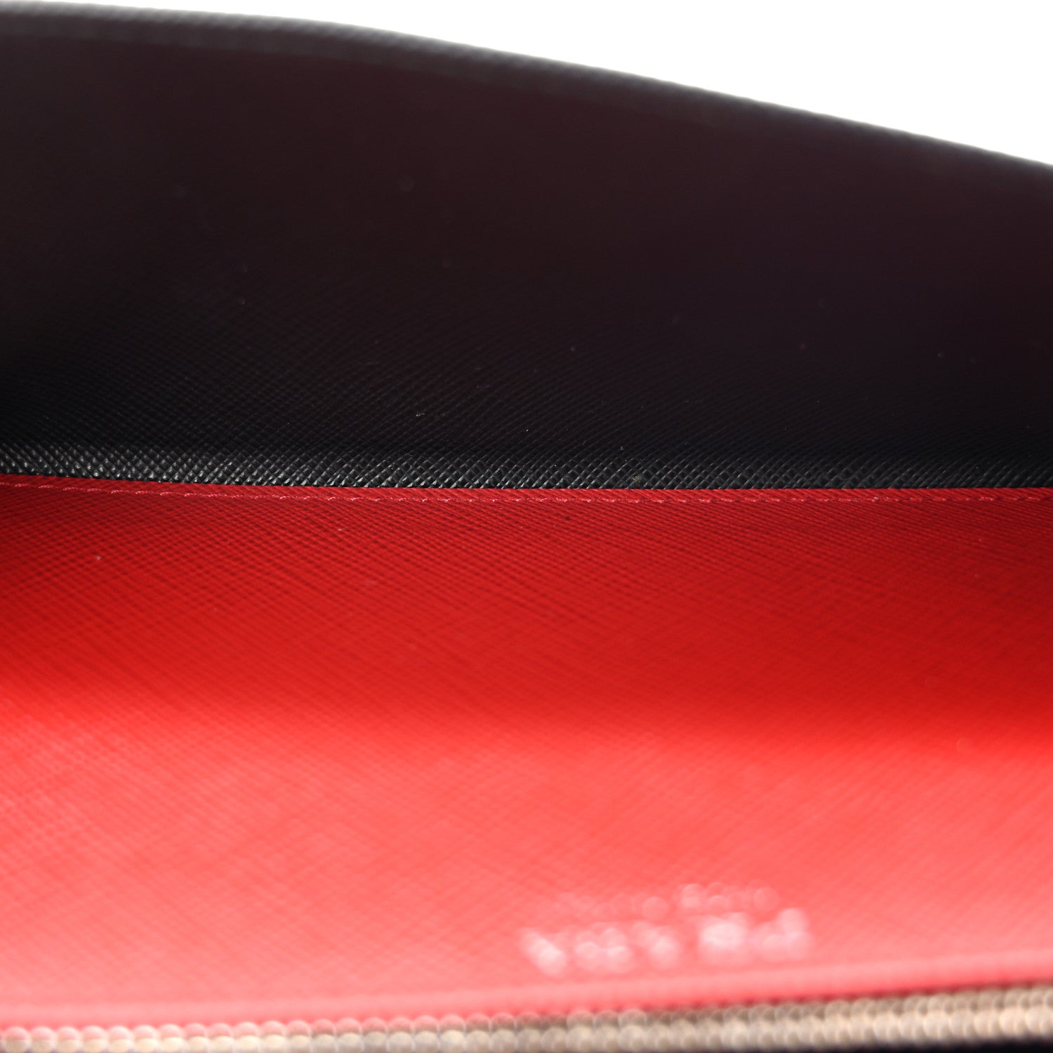 Prada Saffiano Bi-Color Wallet On Chain Black Fuoco 5 of 10