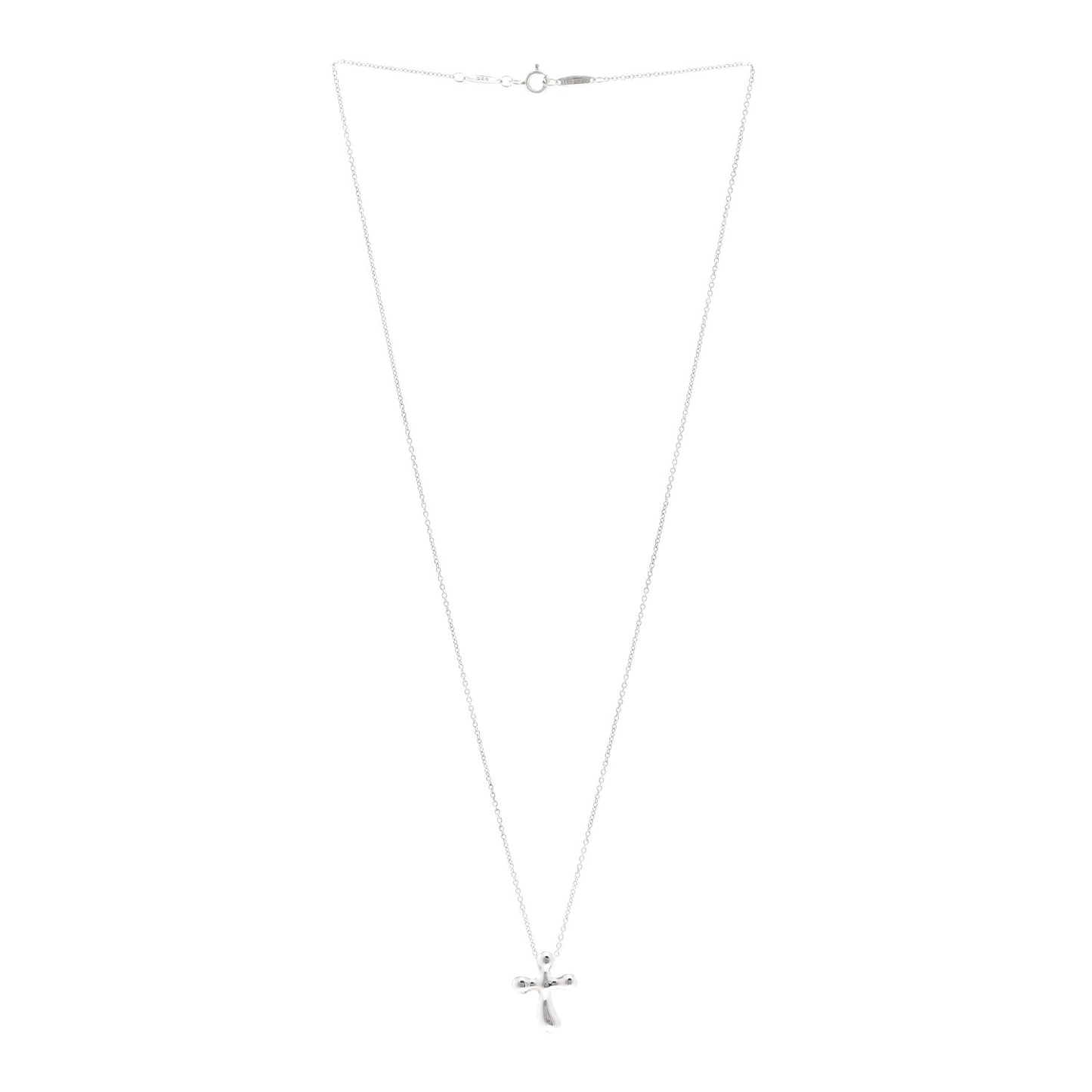 Sterling Silver 14mm Elsa Peretti Cross Pendant Necklace