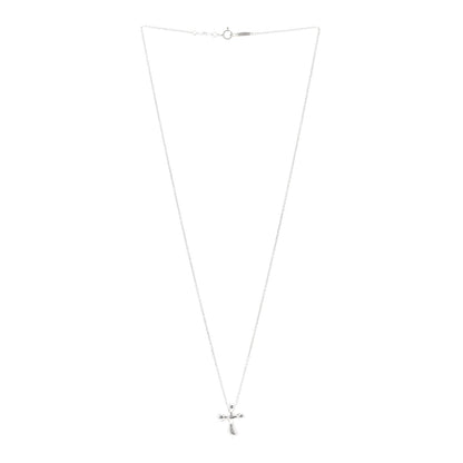 Tiffany Sterling Silver 14mm Elsa Peretti Cross Pendant Necklace 3 of 4