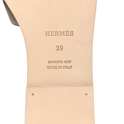 Hermes Epsom Oran Sandals 39 Etoupe 6 of 9