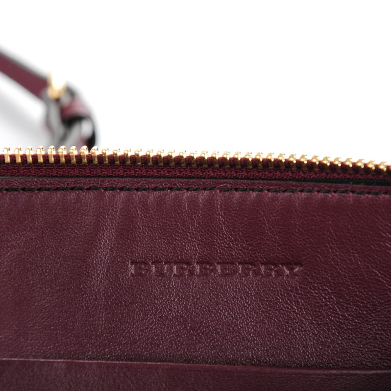 Burberry House Check Derby Peyton Crossbody Clutch Bag Mahogany Red 6 of 9