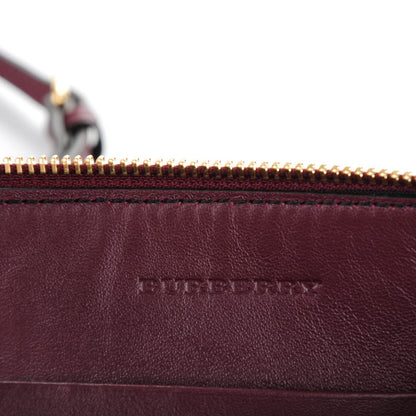 Burberry House Check Derby Peyton Crossbody Clutch Bag Mahogany Red 6 of 9