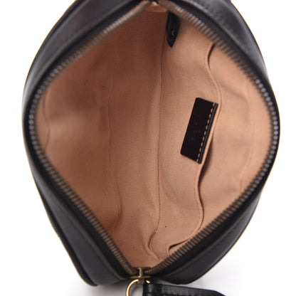Gucci Calfskin Matelasse GG Marmont Belt Bag 85 34 Black 5 of 11