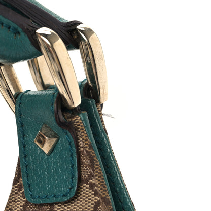 Gucci Monogram Calfskin Large Bardot Shoulder Bag Turquoise 10 of 10