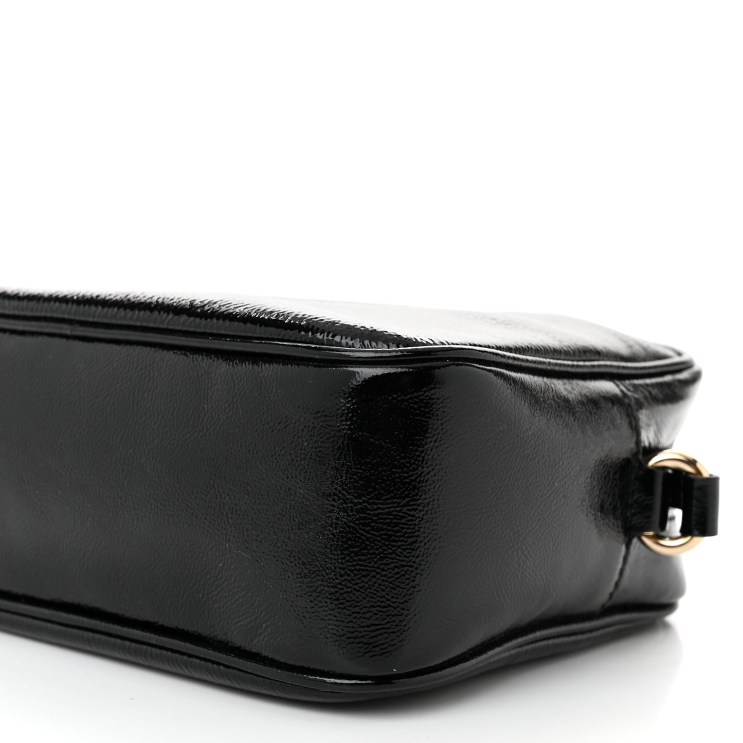 Soft Patent Small Soho Disco Bag Black