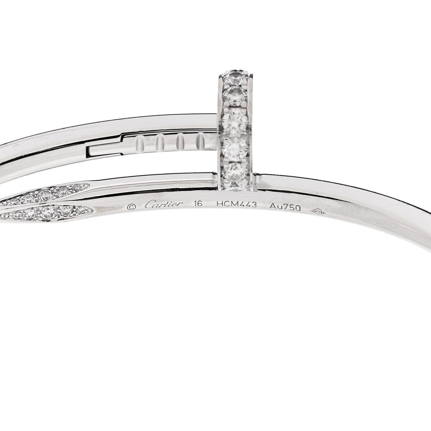 18K White Gold Diamond Juste Un Clou Bracelet 16