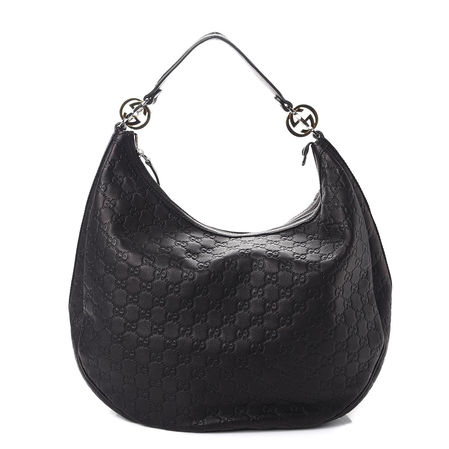 Gucci Guccissima Large GG Twins Hobo Black 1 of 10