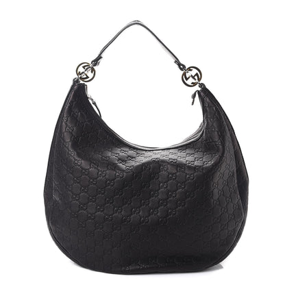 Gucci Guccissima Large GG Twins Hobo Black 1 of 10