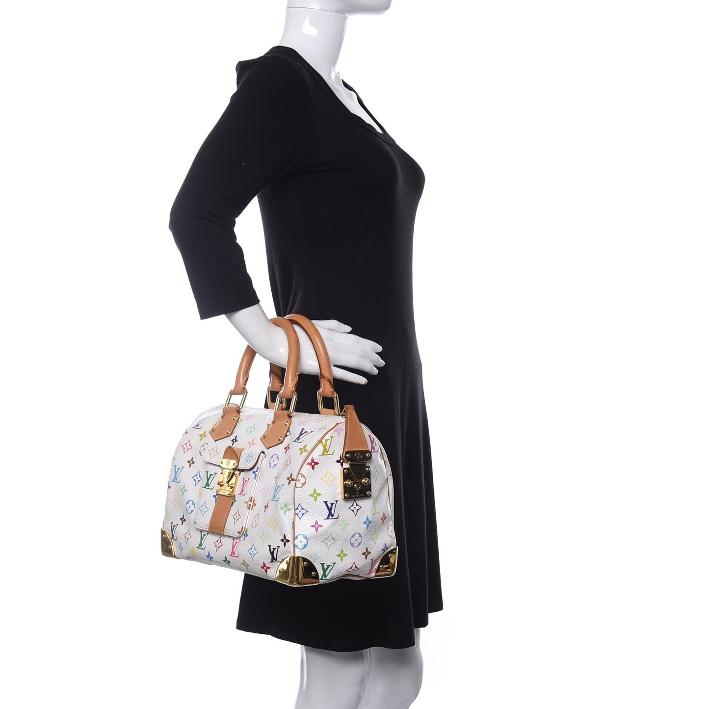 Monogram Multicolor Speedy 30 White