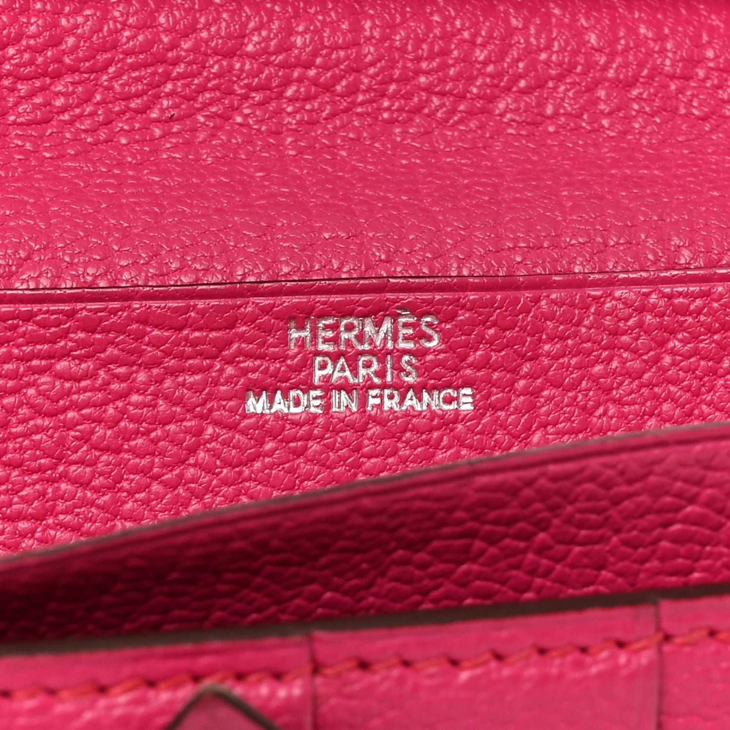 Hermes Chevre Mysore Bi-Color Bearn Gusset Wallet Etoupe Rose Shocking 6 of 9