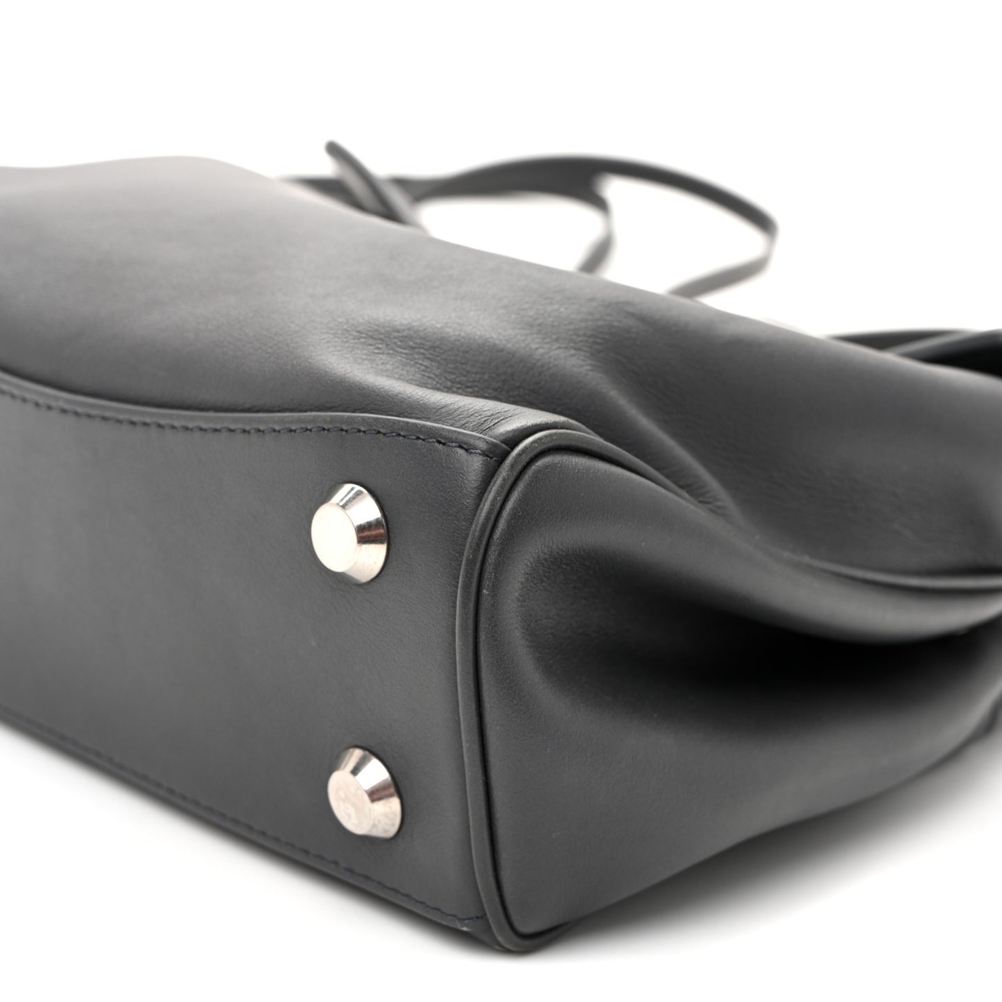 Natural Smooth Calfskin Mini Rodeo Top Handle Handbag Grey