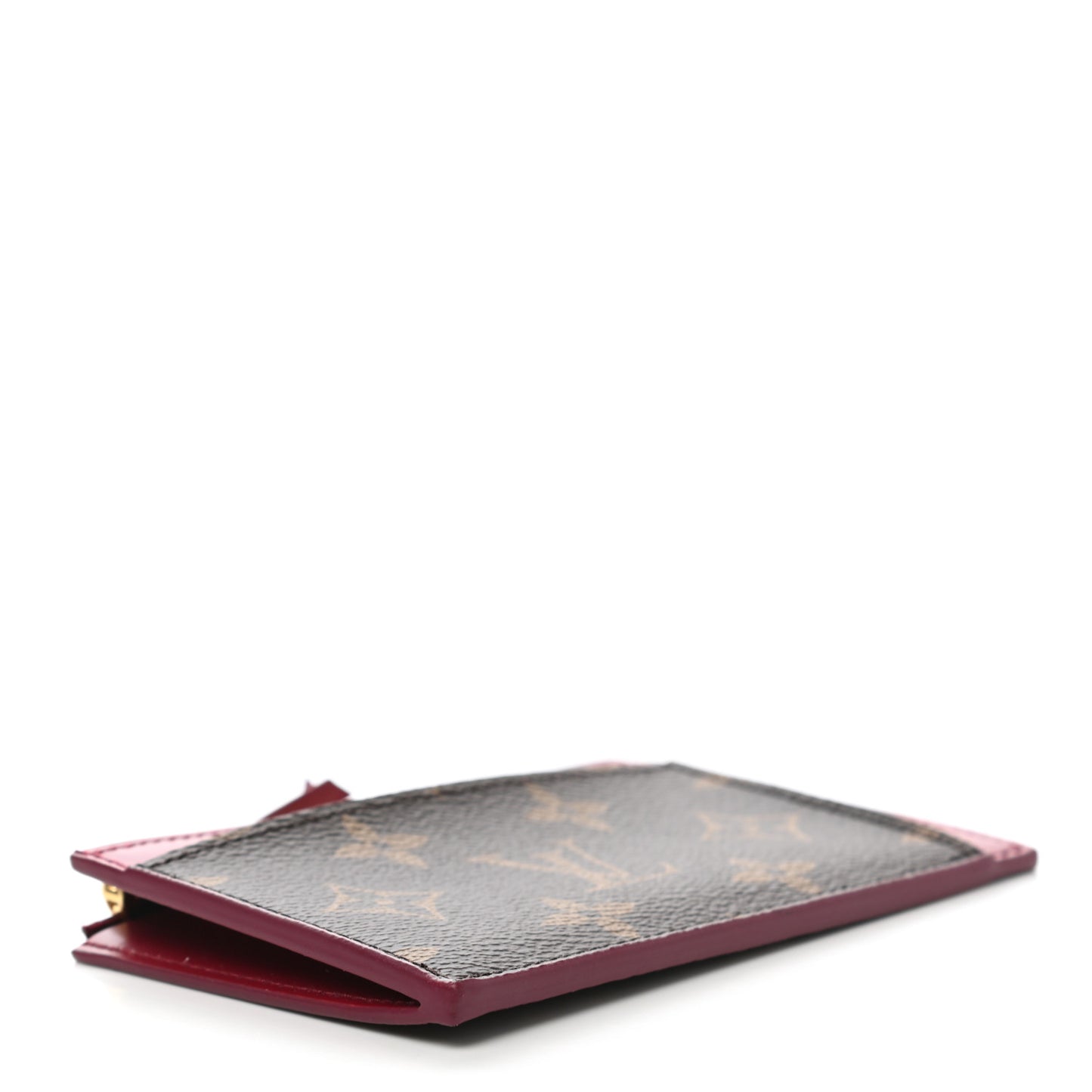 Monogram Zipped Card Holder Fuchsia