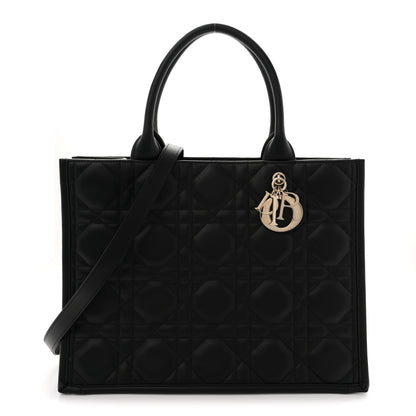 Christian Dior Calfskin Macro Cannage Medium Book Tote Black 1 of 10