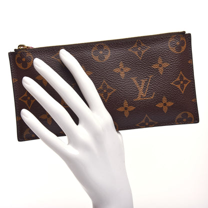 Louis Vuitton Monogram Felicie Chain Wallet Zippered Insert Fuchsia 2 of 9